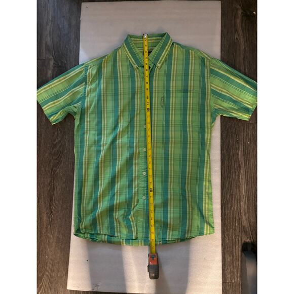 U.S. Polo ASSN Green Plaid Short Sleeve Shirt L Classic Preppy Grandpa Prints - Picture 8 of 9